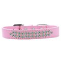 Unconditional Love Two Row AB Crystal Dog CollarLight Pink Size 12 UN847189